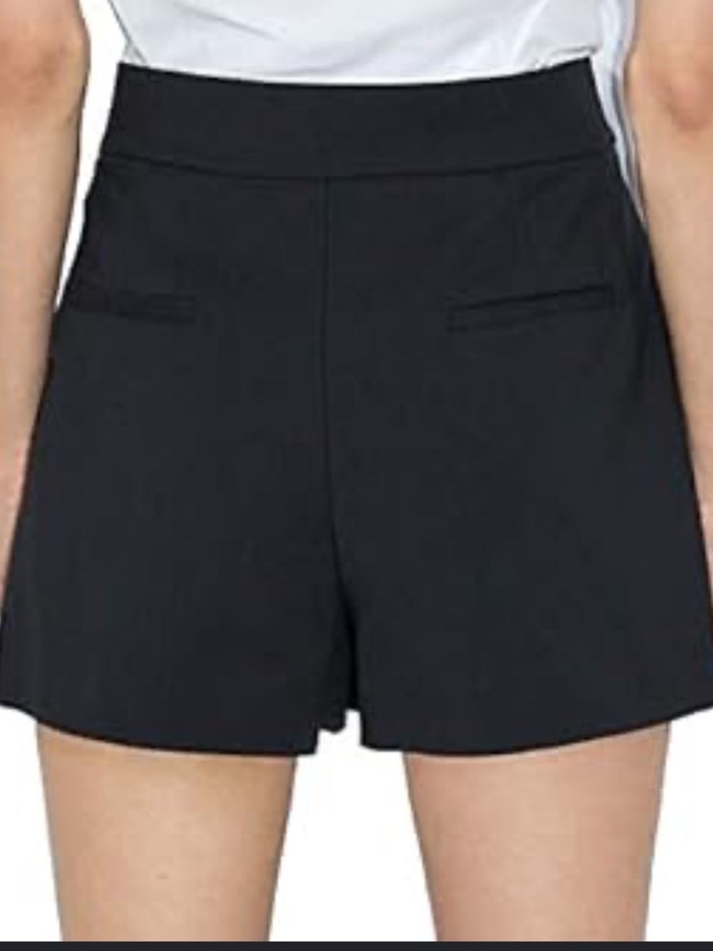 Zara High-Waist Tailored Black Shorts